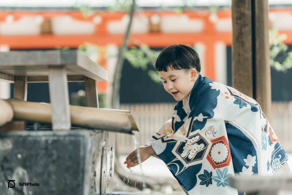 井草八幡宮で出張撮影｜笑顔いっぱい５歳男の子たのしい七五三詣り