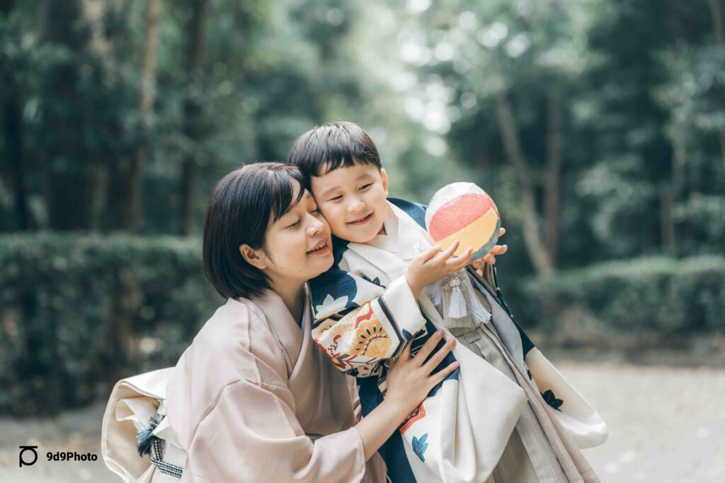 井草八幡宮で出張撮影｜笑顔いっぱい５歳男の子たのしい七五三詣り