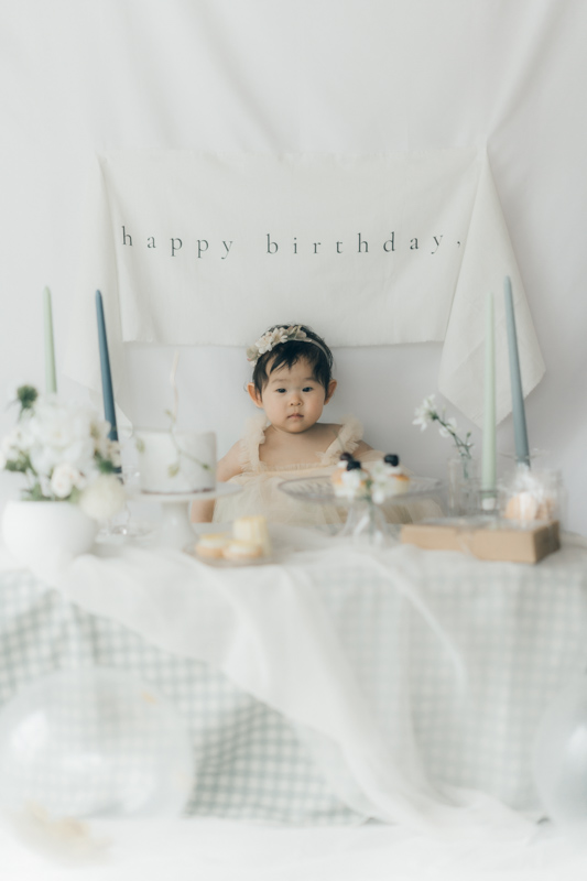 １歳女の子のバースデーフォト
