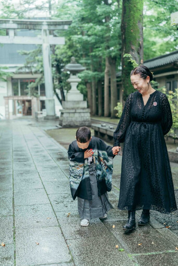 荻窪八幡神社で男の子の七五三